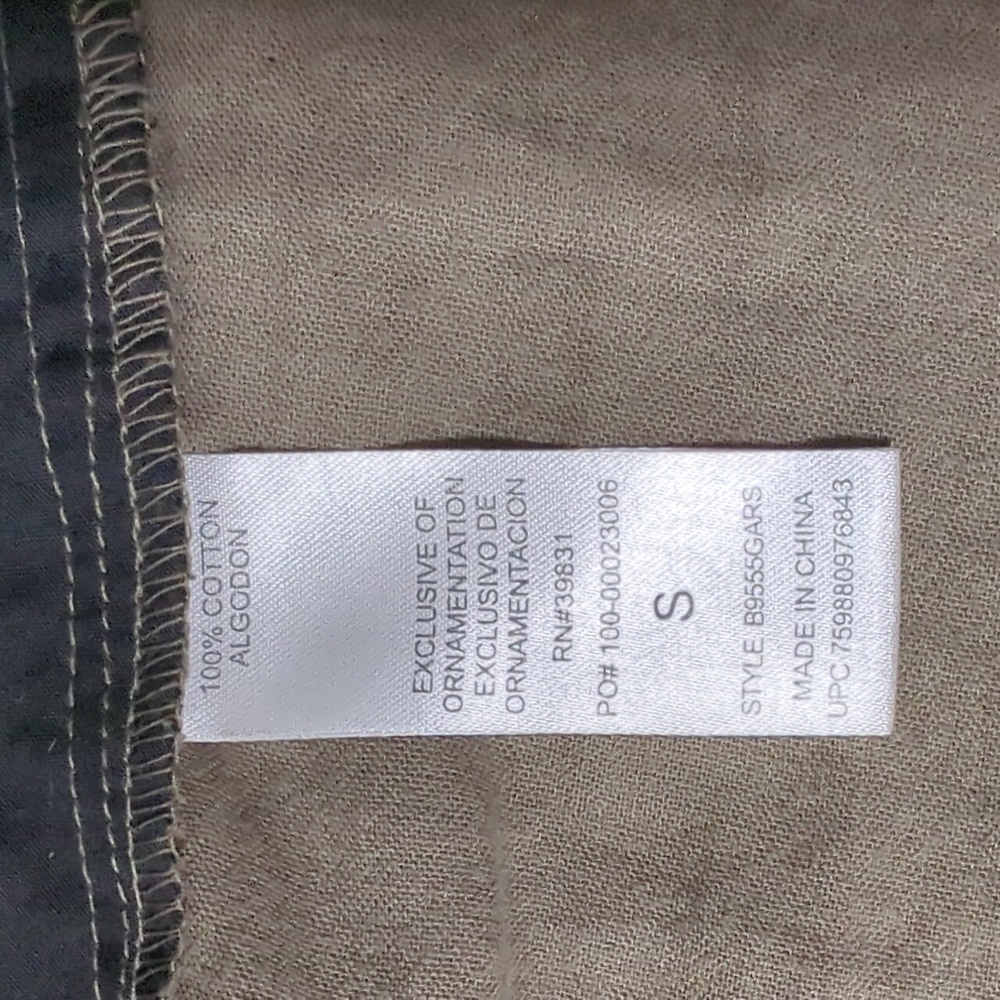 Democracy Olive Green Cargo Utility Multi Pocket Safari Vest Small - Picture 8 of 8